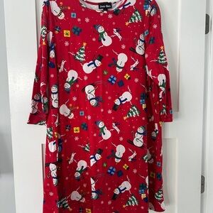 Red Snowman Christmas Dress